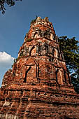 Ayutthaya, Thailand. Wat Mahathat, auxiliary chedi near the S-E corner of the main enclosure wall.